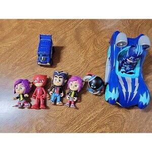 PJ Masks Villians Wolfie catboy Owlette Action Figures Toy Lot